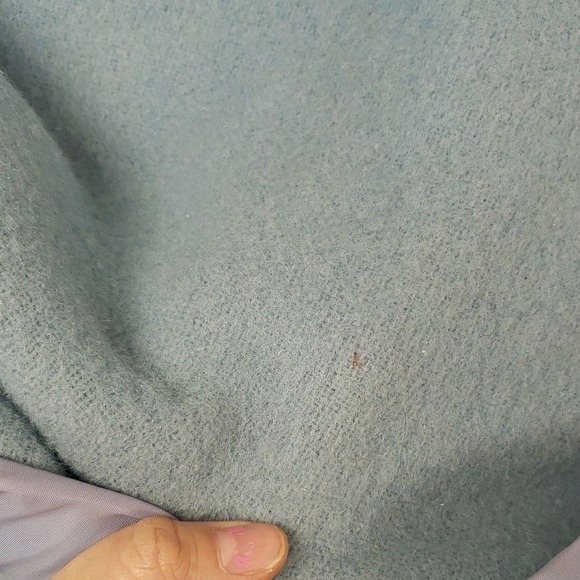 Vintage Eaton Blue 100% Pure New Wool Blanket 71x 89 Approx - Picture 6 of 9